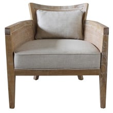 Jaclyn Oak Wood Armchair